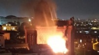 Fatih'te korkutan yangın! Metruk binadaki yangına Fener Rum Lisesi'nden müdahale edildi Haberi