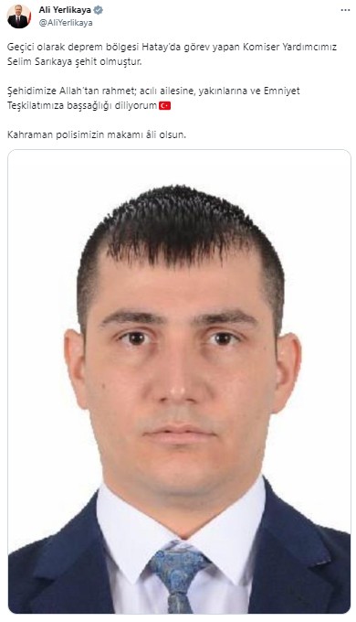 Bakan Yerlikaya acı haberi duyurdu: Bir şehidimiz var