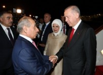 Başkan Erdoğan Azerbaycan'da! Havalimanında çiçeklerle karşıladılar