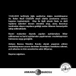 Ankara Barosu Açiklamasi 'Meslektasimiz Avukat Belen Nesil Cosgun Atesli Silahla Yaralanma Sonucu Hayatini Kaybetmistir.'