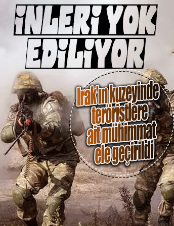MSB 'İnlerine girmeye devam' diyerek duyurdu: Irak'ın kuzeyinde teröristlere ait mühimmat ele geçirildi