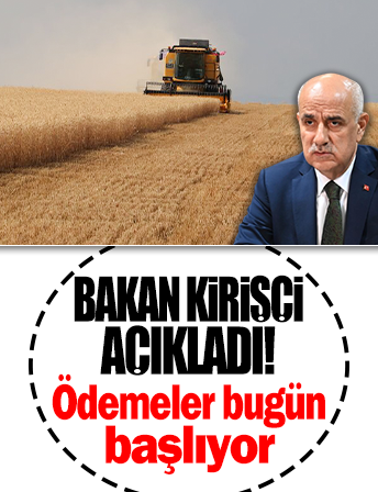 Tarımsal destek ödemesi bugün yapılacak