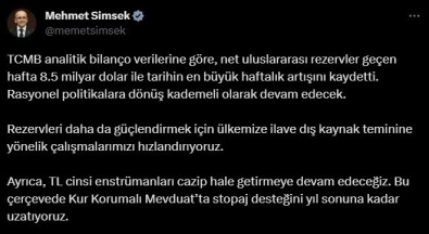 Bakan Simsek Açiklamasi 'Ülkemize Ilave Dis Kaynak Teminine Yönelik Çalismalarimizi Hizlandiriyoruz'