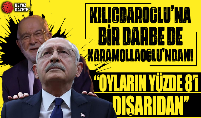 Kılıçdaroğlu'na bir darbe de Karamollaoğlu'ndan: Yüzde 25'in yüzde 8'i dışarıdan