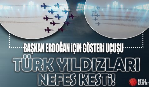 Cumhurbaşkanı Erdoğan'ın göreve başlama törenlerinde Türk Yıldızları'ndan gösteri uçuşu
