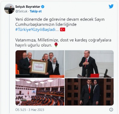 Selçuk Bayraktar'dan, Cumhurbaşkanı Erdoğan paylaşımı!