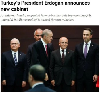 Cumhurbaşkanı Erdoğan'ın açıkladığı yeni kabine üyelerini dünya konuşuyor