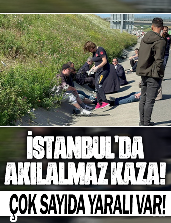 Kuzey Marmara Otoyolu'nda zincirleme kaza!