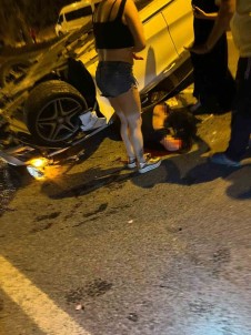 Alkollü Sürücünün Kullandigi Otomobil Takla Atti Açiklamasi 3 Yarali