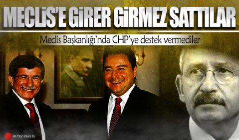 Deva, Gelecek ve Saadet Partisi, TBMM Başkanlığı'nda CHP'ye destek vermedi