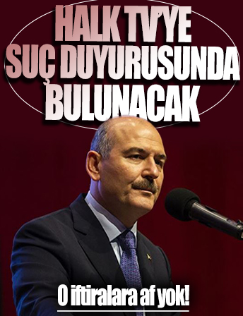 Süleyman Soylu, Halk TV'ye suç duyurusunda bulunacak