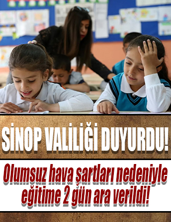 Sinop'un Ayancık ilçesinde olumsuz hava şartları nedeniyle taşımalı eğitime 2 gün ara verildi