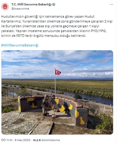 MSB duyurdu: Sınırda 3 terörist yakalandı