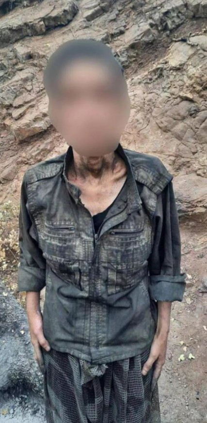 Teslim olan PKK'lı teröristlerin görüntüsü ortaya çıktı! Açlıktan bağırsakları delindi