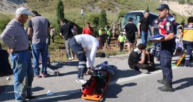 Eskişehir'de yolcu otobüsü şarampole düştü: 35 yaralı