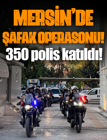 Mersin'de şafak operasyonu: 350 polis katıldı!
