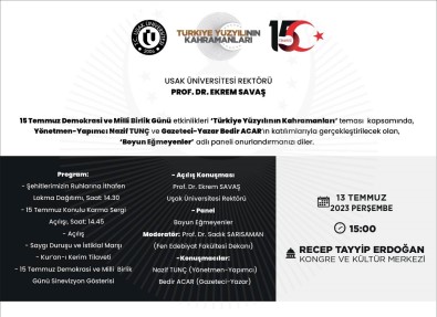 Usak Üniversitesi'nde 15 Temmuz Sehitleri Anilacak