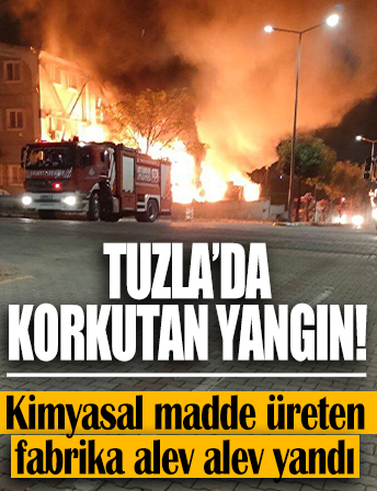 Tuzla'da kimyasal madde üreten fabrikada yangın