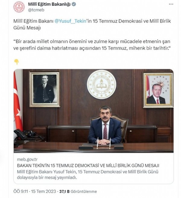 Bakanlardan 15 Temmuz paylaşımları: Karanlık oyunlar destansı direnişle bozuldu