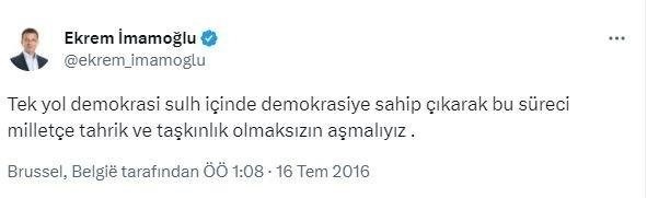 CHP'li İBB Başkanı Ekrem İmamoğlu'ndan tepki çeken SMS! Ne 15 Temmuz dedi ne de FETÖ