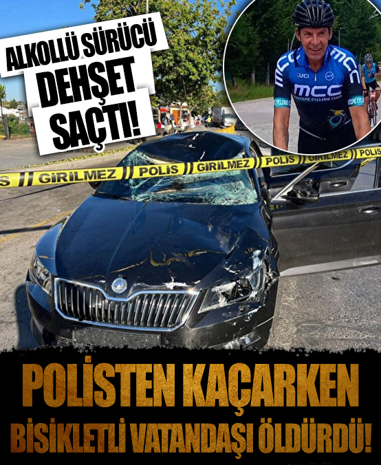 Alkollü sürücü dehşet saçtı: Polisten kaçarken bisikletli vatandaşı öldürdü