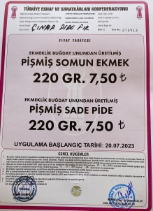 Ekmek Adana'da 20 Temmuz'dan Itibaren 7.5 Lira