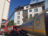 Malatya'da Korkutan Çati Yangini