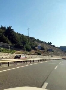 D-650'De Ters Seritte Ilerleyen Otomobil Kaza Yapti