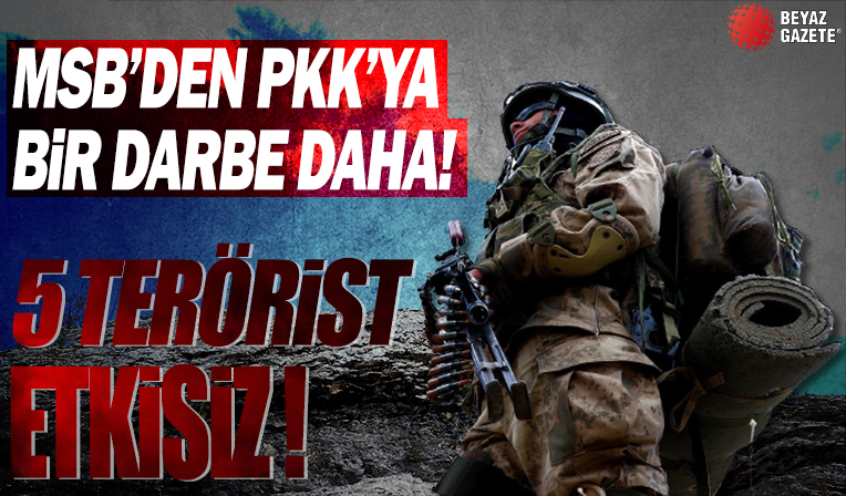 MSB'den PKK'ya bir darbe daha! 5 terörist etkisiz