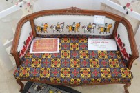 AKMEK'te Dünyanin Ilk Halisinin Desenleri Eski Koltuga Islendi