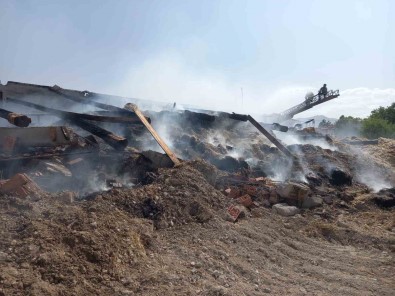 Günyüzü Ilçesinde Yangin, 5 Büyükbas Hayvan Telef Oldu