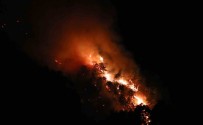 Kemer'de Alevler Tekrar Yükseldi, Gece Görüslü Helikopterler Devrede