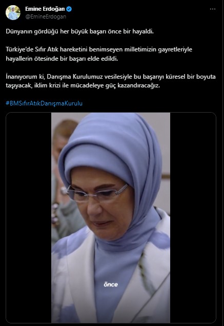 Emine Erdoğan'dan 'Sıfır Atık' vurgusu