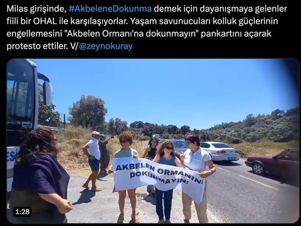 Avcılar Belediyesi HDP'lileri Akbelen'e taşıdı