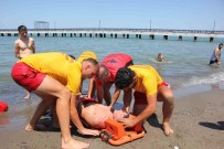 5 Kisinin Boguldugu Samsun'da Cankurtaranlardan Nefes Kesen Tatbikat