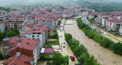 Zonguldak'taki Sel Havadan Görüntülendi