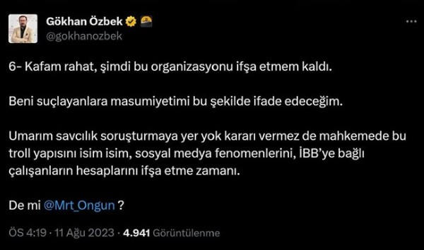 İmamoğlu'nun dava açtığı Gökhan Özbek İBB'nin trol yapılanmasını ifşa etti: Vız gelir, tırıs gidersin...