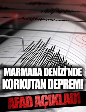 Marmara Denizi'nde korkutan deprem! İstanbul'da da hissedildi
