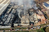 Bursa'da 10 fabrikanın yandığı yangın kaynak yapılırken sıçrayan kıvılcımdan çıkmış