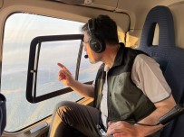 Bakan Yumakli, Çanakkale'deki Devam Eden Orman Yangini Havadan Helikopterle Inceledi
