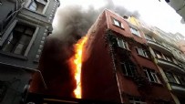 Beyoğlu'nda yangın paniği! Alevler 5 katlı binayı sardı