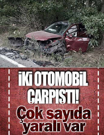 Tekirdağ'da korkunç kaza! İki otomobil çarpıştı: 1 ölü, 5 yaralı