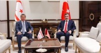 Cumhurbaşkanı Yardımcısı Cevdet Yılmaz, Kuzey Kıbrıs Türk Cumhuriyeti (KKTC) Başbakanı Ünal Üstel ile bir araya geldi.