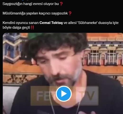 Cemal Toktaş 'Sübhaneke' duasıyla alay etti! TRT dizisinde oynayan oyuncuya sosyal medyadan tepki yağdı