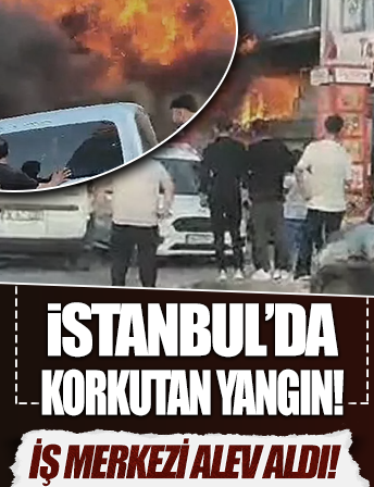Sultangazi'de korku dolu anlar! İş merkezinde yangın çıktı
