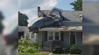 ABD'de görenleri şaşırtan kaza: Otomobil evin ikinci katına girdi