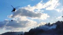 Sariyer'de Korkutan Orman Yangini Açiklamasi Helikopter Havadan Müdahale Etti