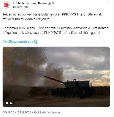 MSB duyurdu: 4 terörist etkisiz hale getirildi