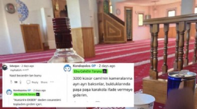 Camide içki içip fotoğrafını paylaşan şahıstan rezil sözler: Allah ile dertleştim