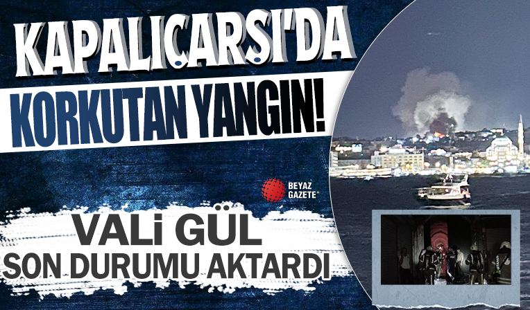 İstanbul'da Kapalıçarşı'nın çatı kısmında yangın